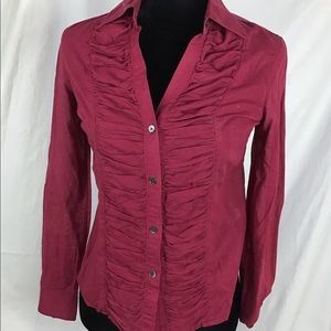 3/25$🌈 Banana Republic Rouched Blouse Size Small